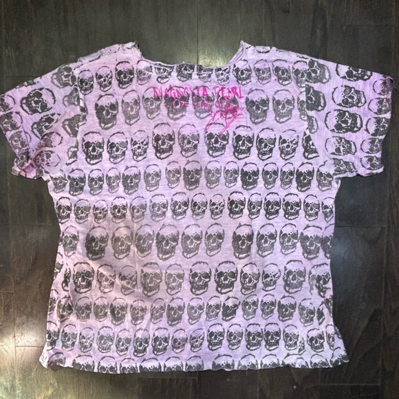Magnolia Pearl Lavender Skull Tee Pristine cond w/tags, Nvr worn - Picture 3 of 4